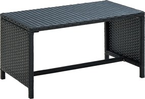 vidaXL Mesa de centro 70x40x38 cm vime PE preto