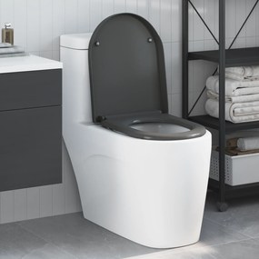 Assento de Vaso Sanitário com Liberação Rápida e Fechamento Suave Duroplast Antracite
