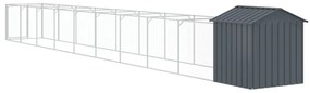 Casota para cães com telhado aço galvanizado antracite