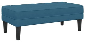 Banco Azul 113x57x39 cm Veludo
