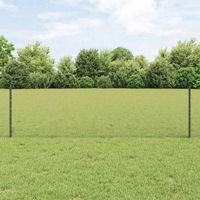 Postes para Cerca vidaXL 5 pcs U-Channel Cinza 60 cm Aço