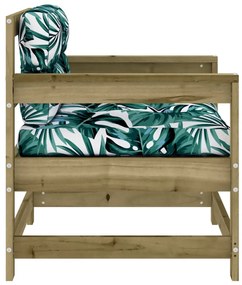 Cadeiras de jardim c/ almofadões 2 pcs pinho impregnado