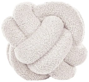 Almofada decorativa com nó em tecido bouclé branco 19 x 19 cm MALNI Beliani