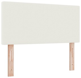 Cama Box com Colchão &amp; LED Crema 100x200 cm em Tecido de Veludo