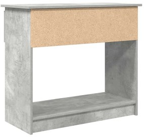 Mesa consola com gavetas 85,5x38,5x74,5 cm cinzento cimento