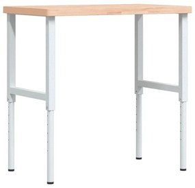 Bancada retangular 100x60x(73-99,5) cm madeira de faia maciça