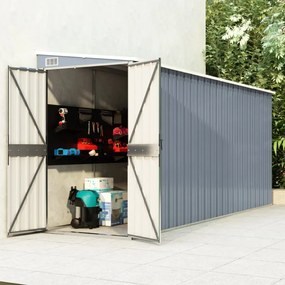 vidaXL Abrigo suspenso p/ jardim 118x382x178 cm aço galvaniz. cinzento