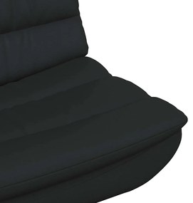 Cadeira Rotativa Preta Couro sintético com base em metal Médio