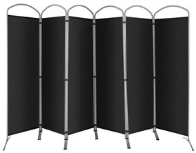Tela de privacidade dobrável independente de 6 pés e 6 painéis - marrom