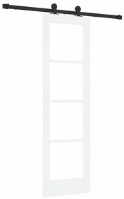 Porta Deslizante vidaXL com Conjunto de Ferragens "ORKDAL" Branca 61x1