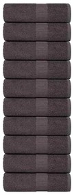 vidaXL Toalhas de rosto FROGN 10 unidades Antracite 30x30 cm 360 g/m²