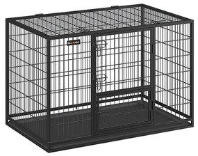 Gaiola transporte para animais de estimação 122 x 74,5 x 80,5 cm Preto