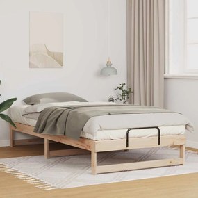 vidaXL Estrutura de Cama com Alças Castanho 100 x 200 cm