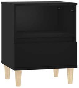 Mesas de cabeceira 2 pcs 40x35x50 cm preto