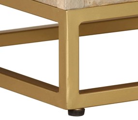 Móvel de TV 110x30x40 cm madeira de mangueira maciça e ferro