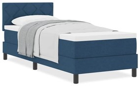 Cama Box Spring com Colchão Azul 80x200 cm Tecido