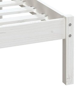 Estrutura de cama 100x200 cm pinho maciço branco