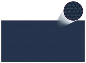 Película p/ piscina PE solar flutuante 1000x500 cm preto e azul