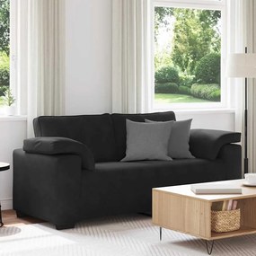 vidaXL Sofá-luvas 140 cm veludo preto