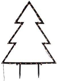 Holofote de Árvore de Natal Preto 71cm incl. LED IP44 - Kas