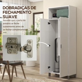 HOMCOM Armário Multiuso com 2 Portas Compartimento Aberto e Prateleira