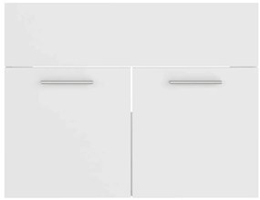 Conjunto de móveis de casa de banho derivados madeira branco