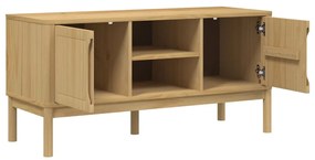 Móvel de TV FLORO 114x43x55 cm pinho maciço castanho mel