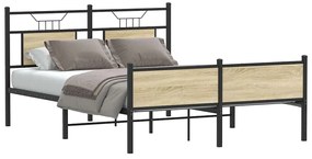 Estrutura cama s/ colchão derivados de madeira carvalho sonoma