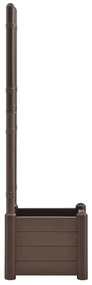 Vaso/floreira de jardim com treliça 43x43x142 cm PP cor moca