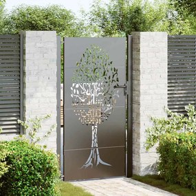 vidaXL Portão de Jardim Preto 105 x 175 cm Aço com Revestimento em Pó
