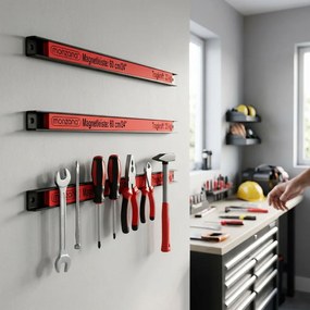 Conjunto de 6 barras magnéticas de 60 cm, incluindo material de montagem Vermelhas