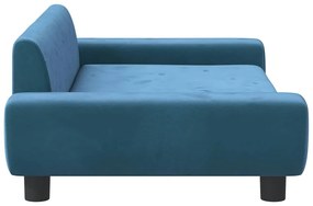 Cama para cães 100x54x33 cm veludo azul