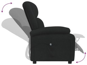 Poltrona elétrica reclinável tecido preto