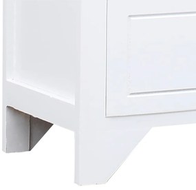 Móvel de TV 108x30x40 cm madeira paulownia maciça branco