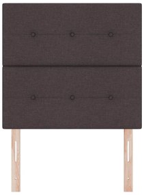Cabeceira vidaXL Botão Estofada Marrom Escuro 90 cm Tecido
