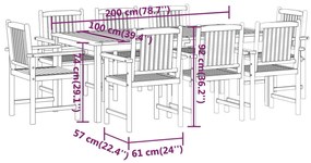 9 pcs conjunto de jantar para jardim madeira de acácia maciça