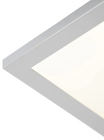 Candeeiro de teto alongado elegante cromado incl. LED IP44 - Plano Moderno