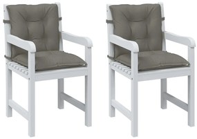 vidaXL Almofadões lombares cadeiras 2pcs mesclado tecido cinza-escuro