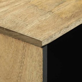 Buffet – 80x33.5x75 cm, Feito de Madeira Sólida de Mogno