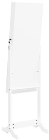 Armário espelhado para joias independente c/ luzes LED branco