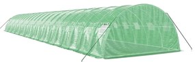Estufa com estrutura de aço 88 m² 22x4x2 m verde