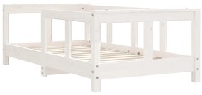 Estrutura de cama infantil 70x140 cm pinho maciço branco