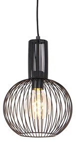 Candeeiro de suspensão design preto - Wire Whisk Design