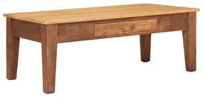 vidaXL Mesa de centro com gaveta Castanho 110 x 55 x 40 cm