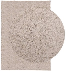 Tapete shaggy de pelo alto PAMPLONA 200x280 cm bege