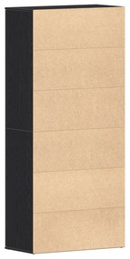 Armário de Sapatos Carvalho Negro 80x39x180 cm Madeira de Engenharia