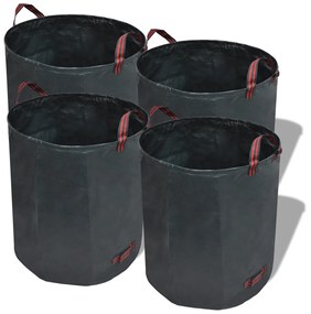 vidaXL Saco de ResÃduos de Jardim Verde Escuro 4 pcs 120 L 150 g/m²