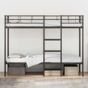 Beliche sem colchão 90x190 cm aço preto