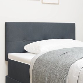 Cabeceira vidaXL Botão Matelassado Cinza Escuro 100 cm Veludo