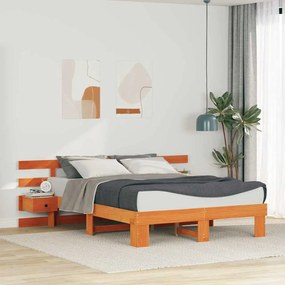 vidaXL Estrutura da Cama com gaveta Castanho 160 x 200 cm